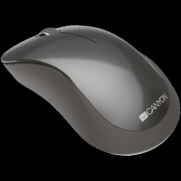 Canyon  2.4 GHz  Wireless mouse ,with 3 buttons, DPI 1200, Battery:AAA*2pcs,Dark Gray ,67*109*38mm,0.063kg