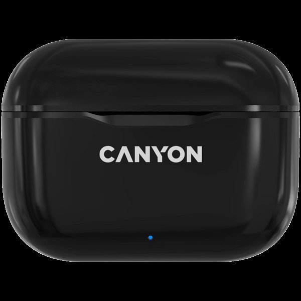 CANYON TWS-3 Bluetooth headset, with microphone, BT V5.0, Bluetrum AB5376A2, battery EarBud 40mAh*2+Charging Case 300mAh, cable length 0.3m, 62*22*46mm, 0.046kg, Black