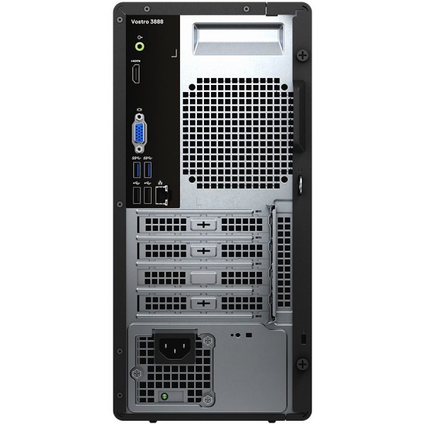 Dell Vostro 3888 MT,Intel Core i5-10400(12MB,up to 4.3 GHz),8GB(1x8)2666MHz DDR4,512GB(M.2)PCIe NVMe SSD,DVD+/-,Integrated Graphics,Wi-Fi 802.11ac(1x1)+ Bth,Dell Mouse - MS116,Dell Keyboard - KB216,Ubuntu,3Yr NBD
