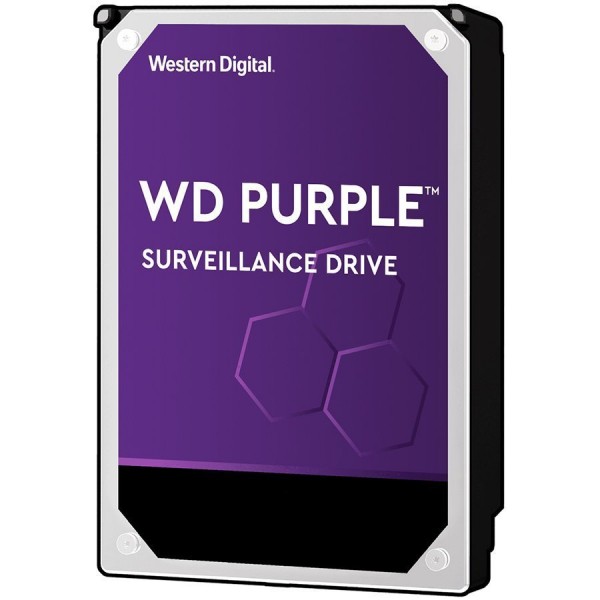 HDD Video Surveillance WD Purple CMR (3.5'', 4TB, 256MB, 5400 RPM, SATA 6Gbps, 180TB/year)