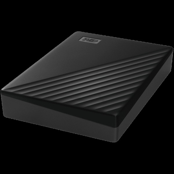 HDD Extern WD My Passport 5TB, 256-bit AES hardware encryption, Backup Software, Slim, USB 3.2 Gen 1 Type-A up to 5 Gb/s, Black