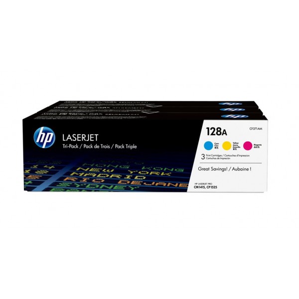 HP 128A CYM Original Cyan,Magenta,Yellow 3 pc(s)