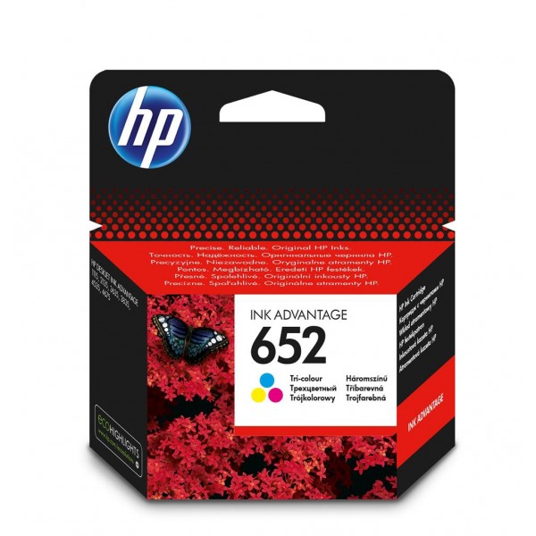 HP 652 Tri-color Original Ink Advantage Cartridge Cyan, Magenta, Yellow