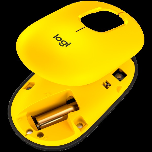LOGITECH POP Mouse with emoji - BLAST_YELLOW - 2.4GHZ/BT - EMEA - CLOSE BOX