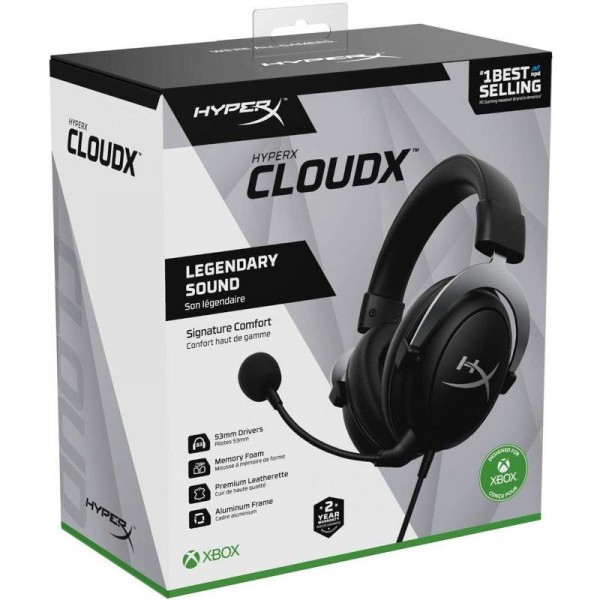 HP HEADPHONES HYPERX CLOUDX SILVER