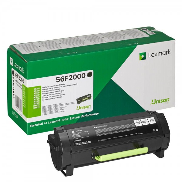 LEXMARK 56F2000 BLACK TONER RETURN PROGR