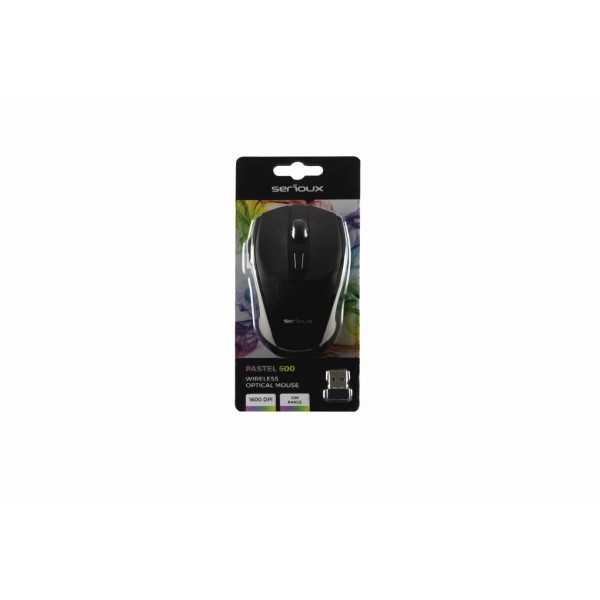 MOUSE SERIOUX PASTEL600 WR BLACK USB