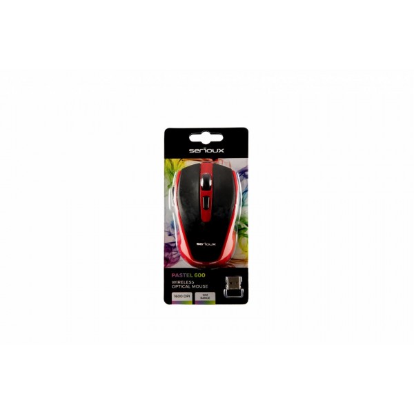 MOUSE SERIOUX PASTEL600 WR RED USB