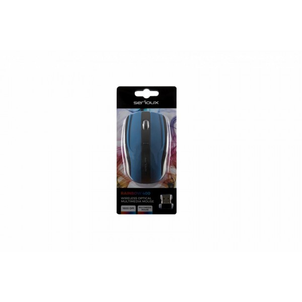 MOUSE SERIOUX RAINBOW400 WR BLUE USB