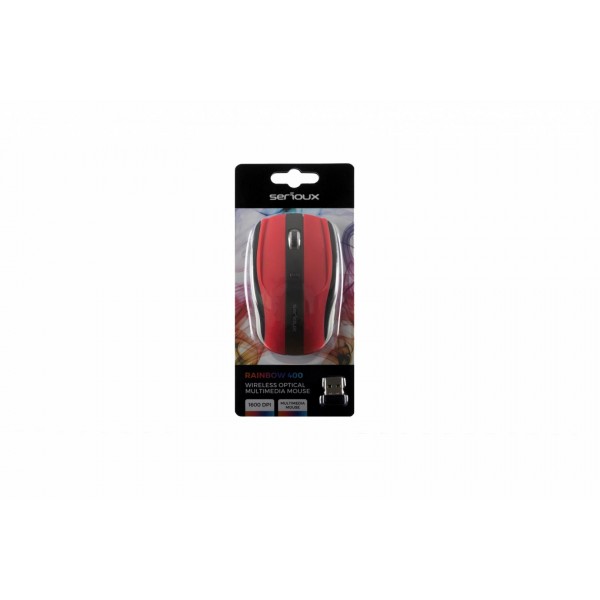 MOUSE SERIOUX RAINBOW400 WR RED USB