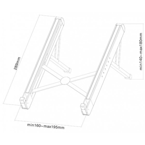 NM Newstar foldable laptop stand Silver