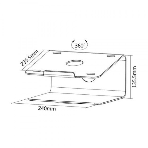 NM Newstar Raised Laptop Stand Silver