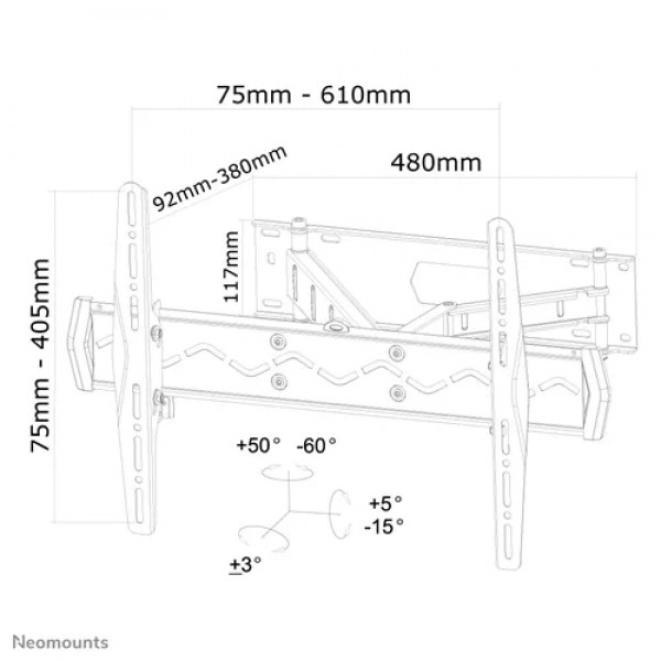 NM Screen TV Wall Mount 3Piv+Til 32