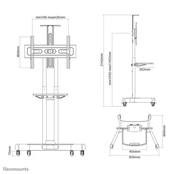 NM Select TV Mobile Floor Stand 32