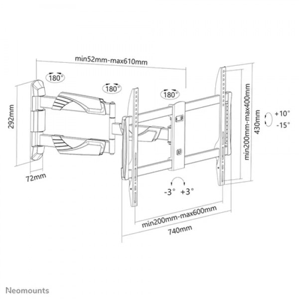 NM Select TV Wall Mount TiltTurn 32