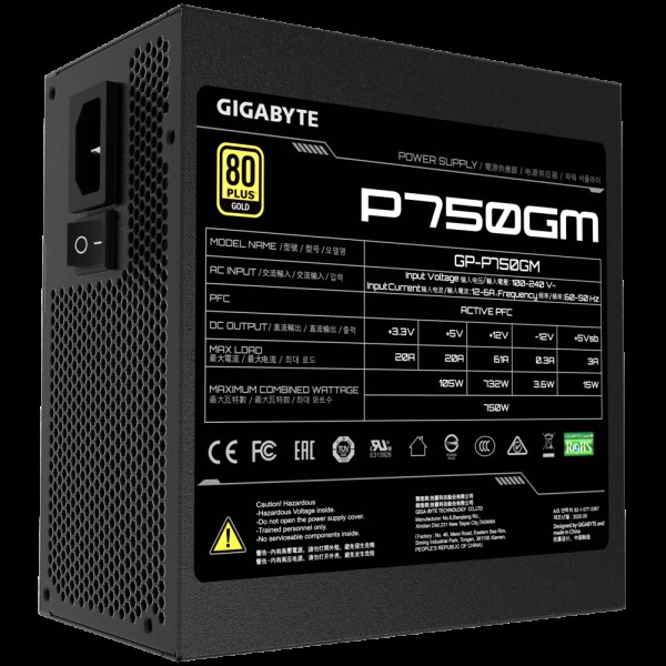 PSU Gigabyte P750GM 80+ Modulara