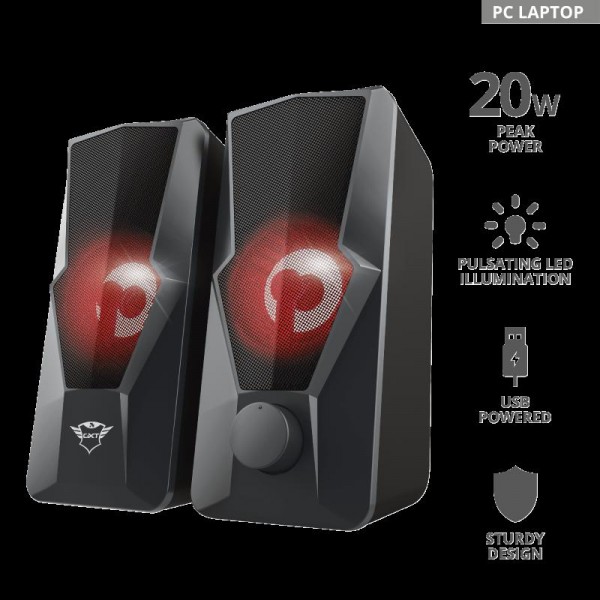 Trust GXT 610 Argus Red LED 2.0 Speaker