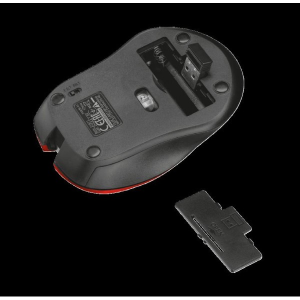 Trust Mydo Silent Click Wi Mouse Red