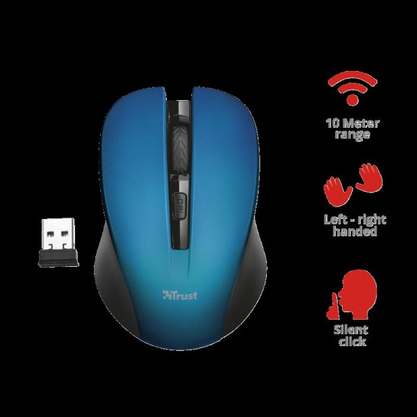 Trust Mydo Silent Click Wi Mouse Blue