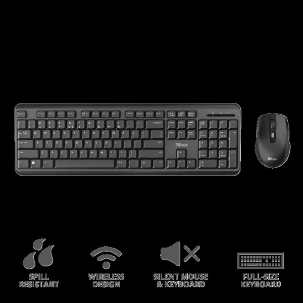 Trust ODY Wireless Silent Keyboard+Mouse