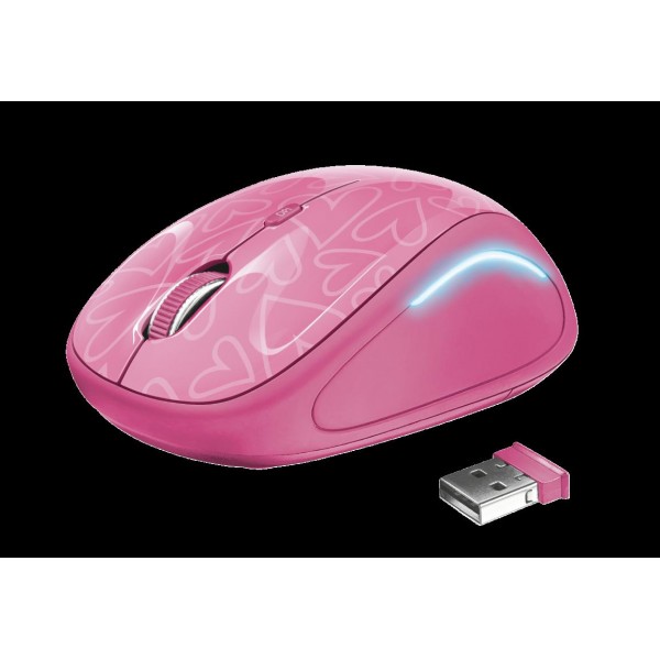 Trust Yvi FX Wireless Mouse - pink