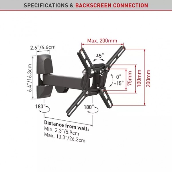 TV MOUNT FLAT/CURVED BARKAN 19