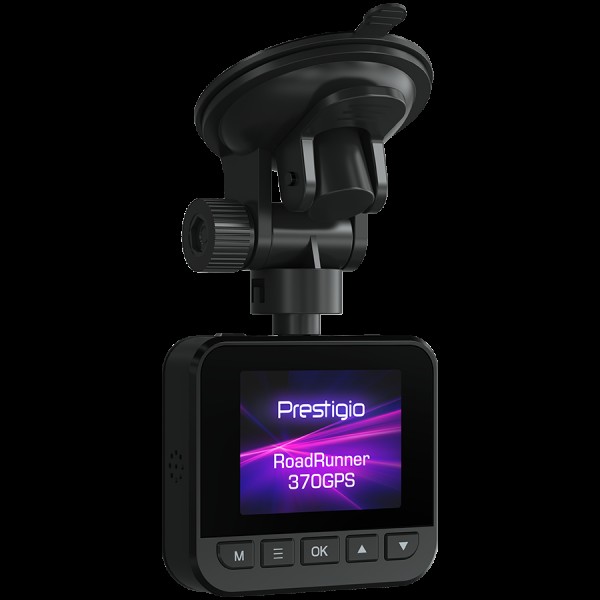 Prestigio RoadRunner 370GPS, 2.0'' IPS (320x240) display, FHD 1920x1080@30fps, HD 1280x720@30fps, AIT8336N, 2 MP CMOS GC2053 image sensor, 2 MP camera, 140° Viewing Angle, Micro USB, 120 mAh battery, GPS, Night Vision, Motion Detection, G-sensor, Cyclic R