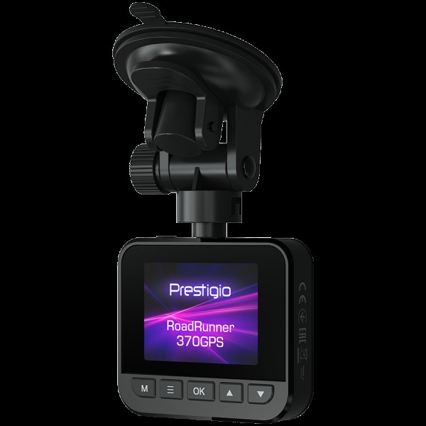 Prestigio RoadRunner 370GPS, 2.0'' IPS (320x240) display, FHD 1920x1080@30fps, HD 1280x720@30fps, AIT8336N, 2 MP CMOS GC2053 image sensor, 2 MP camera, 140° Viewing Angle, Micro USB, 120 mAh battery, GPS, Night Vision, Motion Detection, G-sensor, Cyclic R