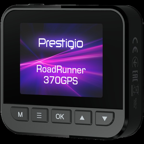 Prestigio RoadRunner 370GPS, 2.0'' IPS (320x240) display, FHD 1920x1080@30fps, HD 1280x720@30fps, AIT8336N, 2 MP CMOS GC2053 image sensor, 2 MP camera, 140° Viewing Angle, Micro USB, 120 mAh battery, GPS, Night Vision, Motion Detection, G-sensor, Cyclic R