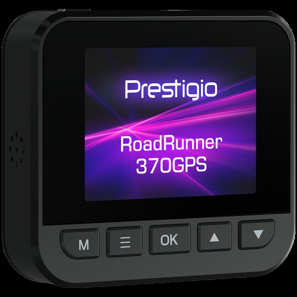 Prestigio RoadRunner 370GPS, 2.0'' IPS (320x240) display, FHD 1920x1080@30fps, HD 1280x720@30fps, AIT8336N, 2 MP CMOS GC2053 image sensor, 2 MP camera, 140° Viewing Angle, Micro USB, 120 mAh battery, GPS, Night Vision, Motion Detection, G-sensor, Cyclic R