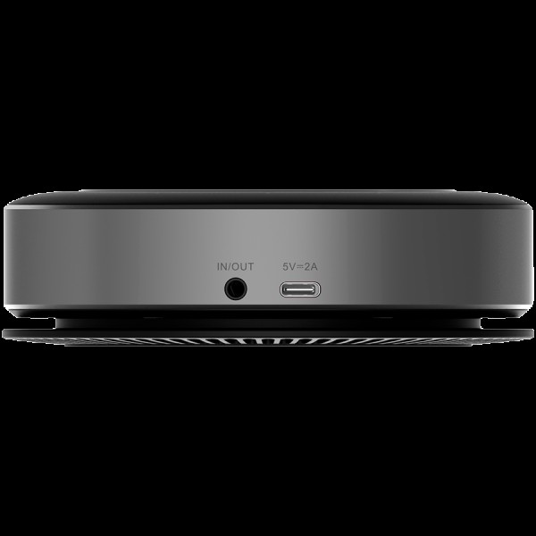 Prestigio Solutions VCS Speakerphone Alpha: 5W, 6 mic, 5m (Radius), Wireless charging, Connection via USB Type-C, AUX or BT4.2+EDR