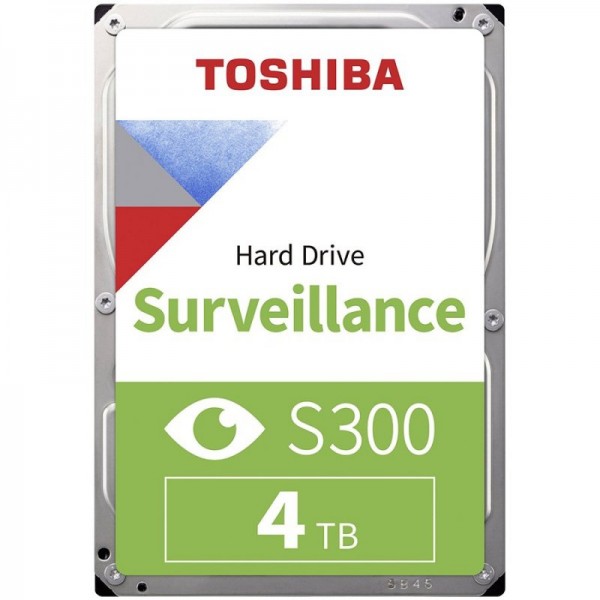 HDD Video Surveillance TOSHIBA S300 SMR (3.5'' 4TB, 5400RPM, 128MB, SATA 6Gbps), bulk