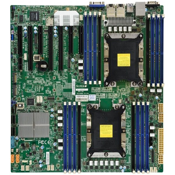 Supermicro Motherboard MBD-X11DPH-I 2xLGA 3647, Intel C621, 16xDDR4, 2x1GbE LAN, 10xSATA3 (6Gbps) RAID 0,1,5,10, 7xUSB 3.0, 1xVGA, 1xCOM, 3xPCI-E 3.0 x16 + 4xPCI-E 3.0 x8, E-ATX, Ret.