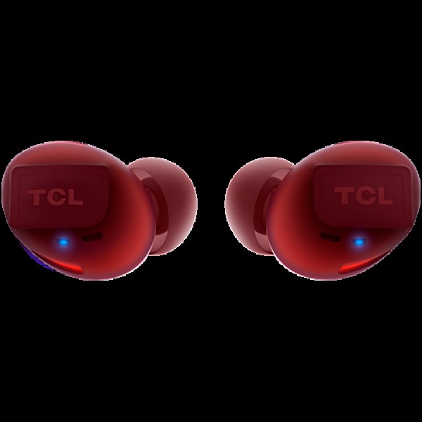 TCL In-Ear True Wireless Bluetooth Headset, Frequency of response 9-22K, Sensitivity 100 dB, Driver Size 5.8mm, Impedence 13 Ohm, Max power input 20mW, Playtime 6.5h/26h, IPX4, Bluetooth 5.0, A2DP, AVRCP, HFP, HS, USB-C, Color Sunset Orange