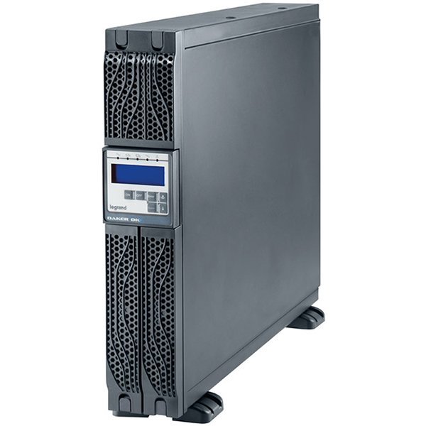 UPS Legrand DAKER DK + Tower/Rack, 1000VA/900W, On Line Double Conversion, Sinusoidal, PFC, USB & RS232 port, 6 x IEC C13, batteries 3x 12V, 7.2Ah, 16 kg, (Optional Kit Rack 310952, SNMP card 310931, Battery Extension 4U 310660)