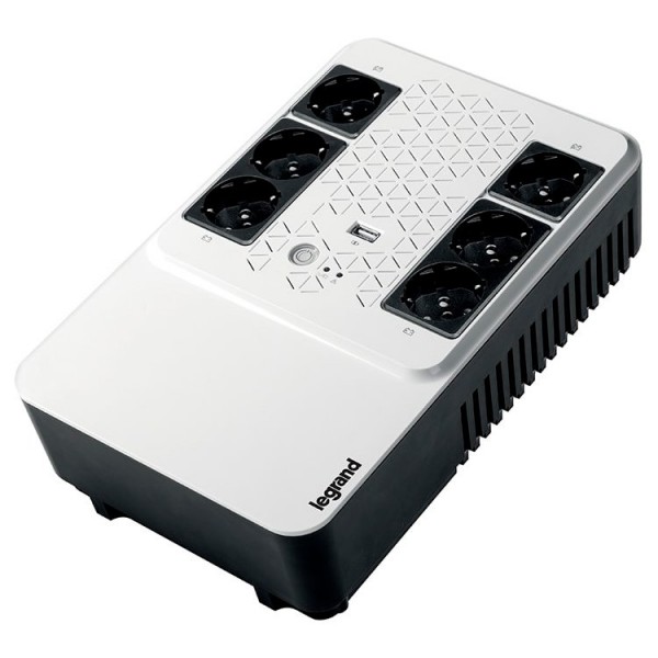 UPS Legrand Keor Multiplug 800VA/480W Line interactive, Single-phase, Simulated sinewave, Backup: 4xCEE 7/3 - Surge: 2xCEE 7/3. Battery 1 x 12 V, 7 Ah, 5.5 Kg, USB